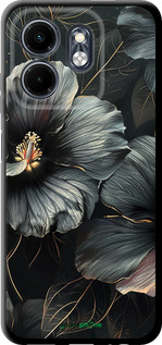TPU чехол Чорні квіти для Infinix Smart 9 - 6031b-3809 изображение 