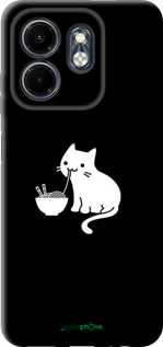 TPU чехол С милым котом на черном фоне для Infinix Smart 9 - 6528b-3809 изображение 