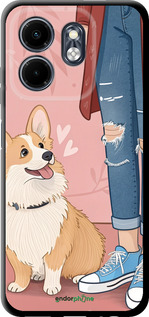 TPU чехол Корги 3 для Infinix Smart 9 - 6707b-3809 изображение 