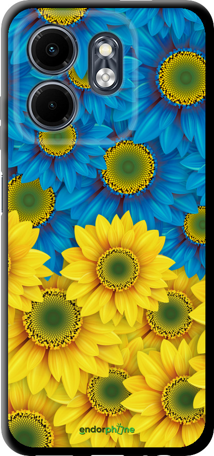 TPU чехол Жёлто-голубые цветы для Infinix Smart 9 - 1048b-3809 изображение 