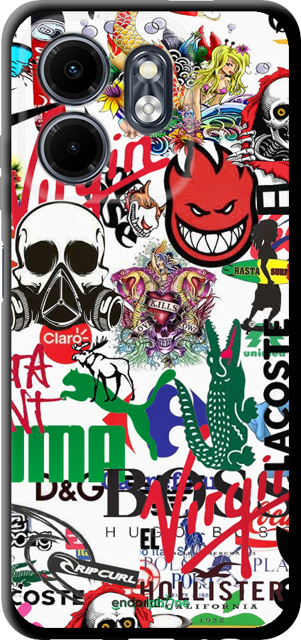 TPU чехол Many different logos для Infinix Smart 9 - 4022b-3809 изображение 