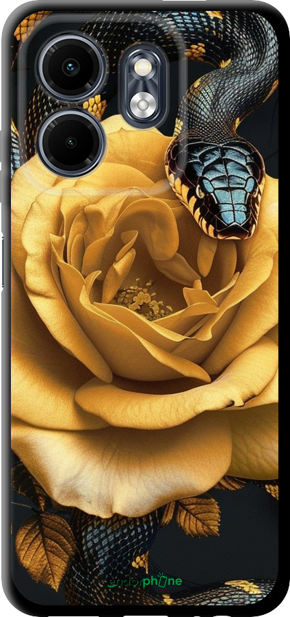 TPU чехол Black snake and golden rose для Infinix Smart 9 - 6068b-3809 изображение 