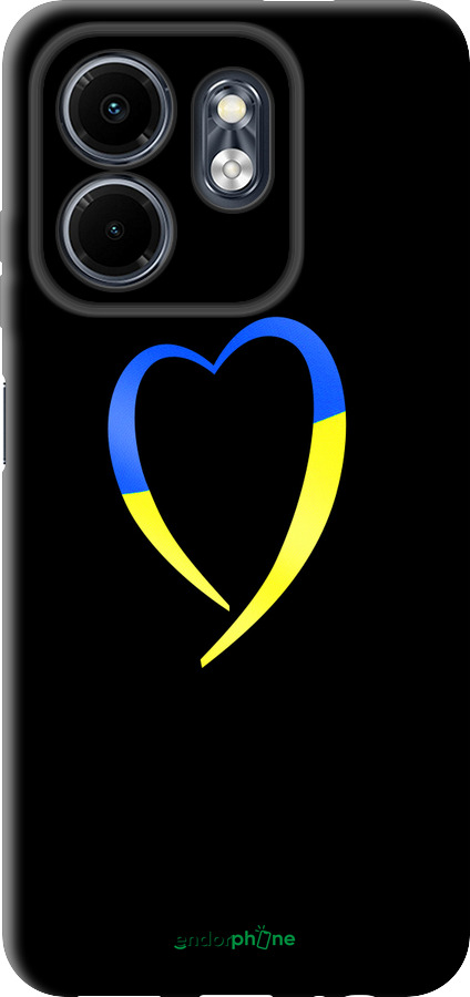 TPU чехол Жёлто-голубое сердце для Infinix Smart 9 - 885b-3809 изображение 