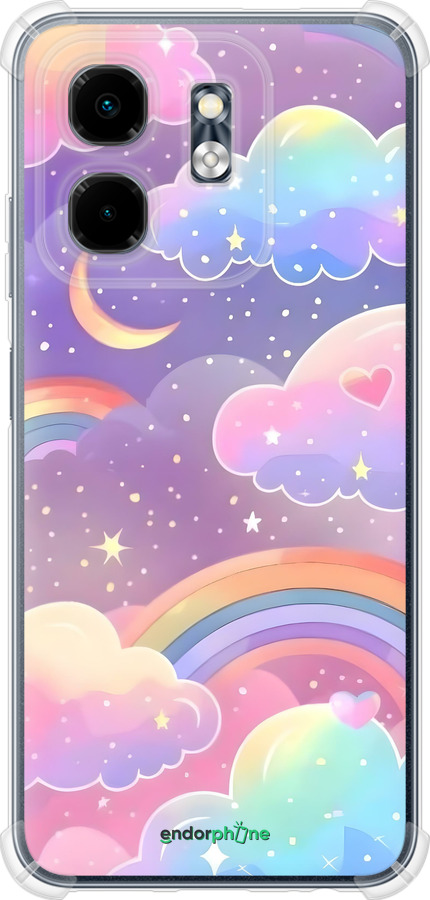 Силикон с усиленными углами чехол Облака и радуга для Infinix Smart 9 - 6312sp-3809 изображение 