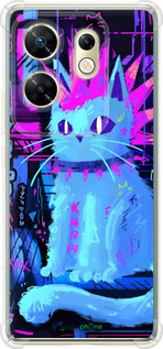 Силикон с усиленными углами чехол Кот панк для Infinix Zero 30 4G - 6311sp-3413 изображение 