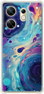 Силіконовий протиударний с посиленими кутами чехол Арт акварель для Infinix Zero 30 4G - 6329sp-3413 изображение 