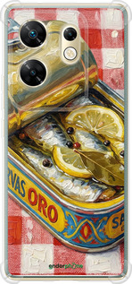 Силикон с усиленными углами чехол Vintage Sardine Tin Phone для Infinix Zero 30 4G - 6772sp-3413 изображение 