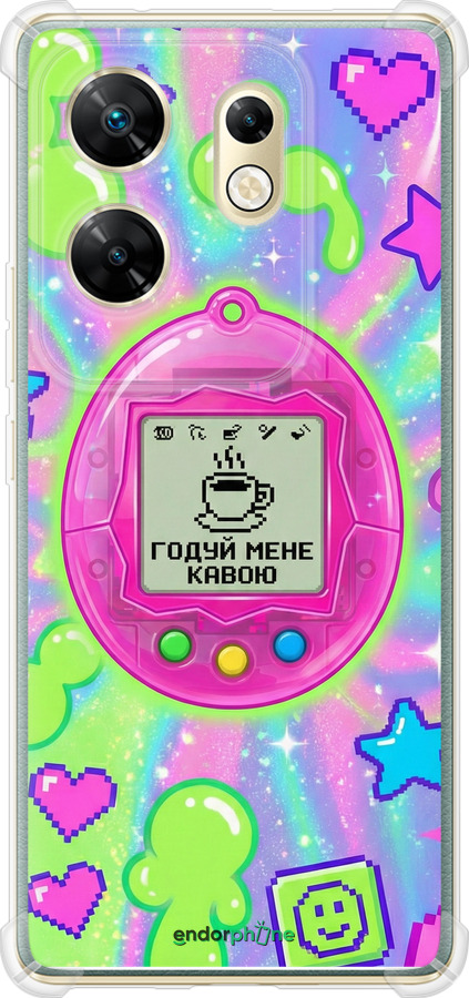 Силикон с усиленными углами чехол Y2K Aesthetic Retro Pet: Годуй мене кавою для Infinix Zero 30 4G - 6784sp-3413 изображение 