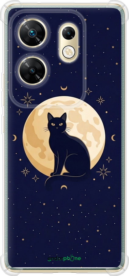 Силикон с усиленными углами чехол Cute Cat Celestial/Witchy для Infinix Zero 30 4G - 6787sp-3413 изображение 