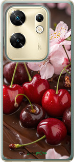 Силиконовый чехол Вишня в шоколаде для Infinix Zero 30 4G - 6698u-3413 изображение 