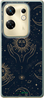 Силиконовый чехол Celestial Harmony: Sun & Moon Gold Mystic Pattern для Infinix Zero 30 4G - 6778u-3413 изображение 