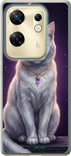 Силіконовий чехол Mystic White Cat Gothic Dark Purple Gold для Infinix Zero 30 4G - 6805u-3413 изображение 