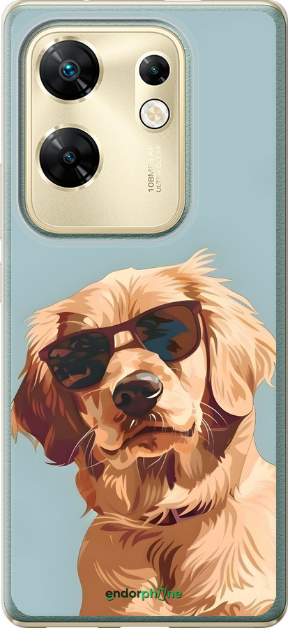 Силіконовий чехол Пес в очках для Infinix Zero 30 4G - 6381u-3413 изображение 
