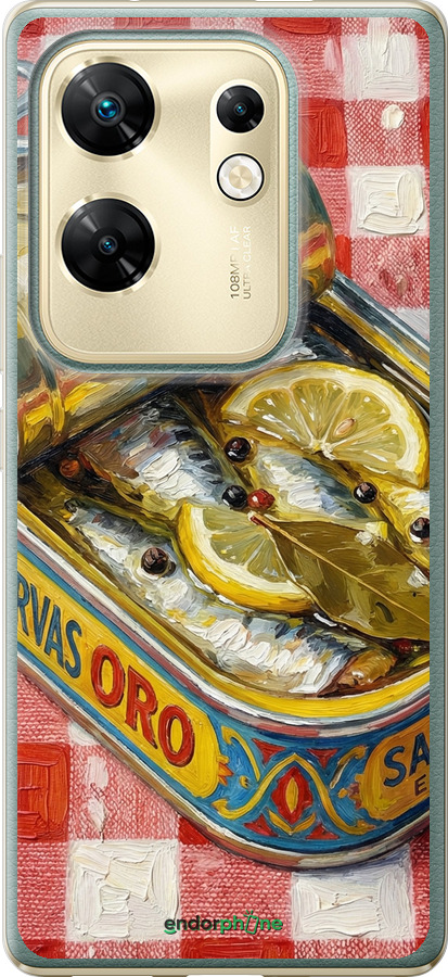 Силиконовый чехол Vintage Sardine Tin Phone для Infinix Zero 30 4G - 6772u-3413 изображение 