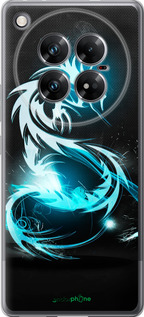 Силиконовый чехол Бело-голубой огненный дракон для Infinix Zero 40 5G - 113u-3822 изображение 