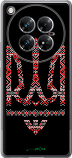 Силиконовый чехол Герб - вышиванка на черном фоне для Infinix Zero 40 5G - 1196u-3822 изображение 