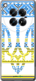 Силиконовый чехол Герб - вышиванка желто-голубая для Infinix Zero 40 5G - 1197u-3822 изображение 