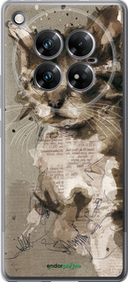 Силиконовый чехол Котёнок из пятен и линий для Infinix Zero 40 5G - 119u-3822 изображение 