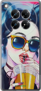 Силиконовый чехол Арт-девушка в очках для Infinix Zero 40 5G - 3994u-3822 изображение 