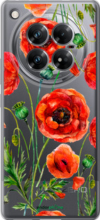 Силиконовый чехол Нарисованные маки для Infinix Zero 40 5G - 4278u-3822 изображение 