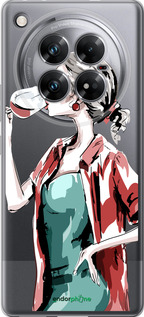 Силиконовый чехол Девушка с бокалом для Infinix Zero 40 5G - 4662u-3822 изображение 