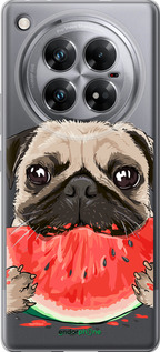 Силиконовый чехол Мопс и арбуз для Infinix Zero 40 5G - 4665u-3822 изображение 