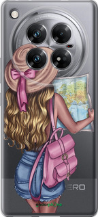 Силиконовый чехол Девушка с картой для Infinix Zero 40 5G - 4704u-3822 изображение 