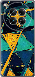 Силиконовый чехол Арт, абстракция, желтый, синий для Infinix Zero 40 5G - 5382u-3822 изображение 