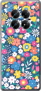 Силиконовый чехол Цветочный фон v4 для Infinix Zero 40 5G - 5494u-3822 изображение 