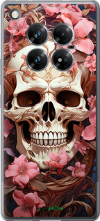 Силиконовый чехол Череп в розовых цветах для Infinix Zero 40 5G - 5965u-3822 изображение 
