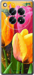 Силиконовый чехол Нарисованные тюльпаны для Infinix Zero 40 5G - 5990u-3822 изображение 