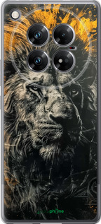 Силиконовый чехол Лев в золотых красках для Infinix Zero 40 5G - 6155u-3822 изображение 