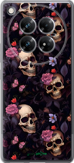 Силиконовый чехол Черепа и розы для Infinix Zero 40 5G - 6316u-3822 изображение 