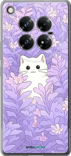 Силиконовый чехол Котик в цветах для Infinix Zero 40 5G - 6390u-3822 изображение 