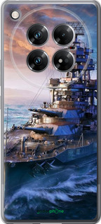 Силиконовый чехол Военный корабль, world of tanks, wargaming для Infinix Zero 40 5G - 6461u-3822 изображение 