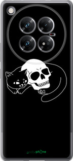 Силиконовый чехол С изображением кота и черепа для Infinix Zero 40 5G - 6491u-3822 изображение 