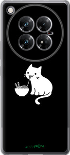 Силиконовый чехол С милым котом на черном фоне для Infinix Zero 40 5G - 6528u-3822 изображение 