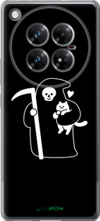 Силиконовый чехол Минималистичный арт: смерть и кошка для Infinix Zero 40 5G - 6529u-3822 изображение 