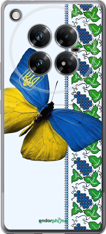 Силиконовый чехол Желто-голубая бабочка для Infinix Zero 40 5G - 1054u-3822 изображение 