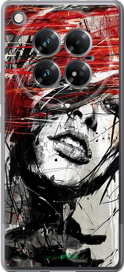 Силиконовый чехол Лицо девушки для Infinix Zero 40 5G - 1162u-3822 изображение 