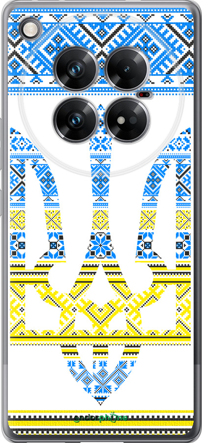 Силиконовый чехол Герб - вышиванка желто-голубая для Infinix Zero 40 5G - 1197u-3822 изображение 