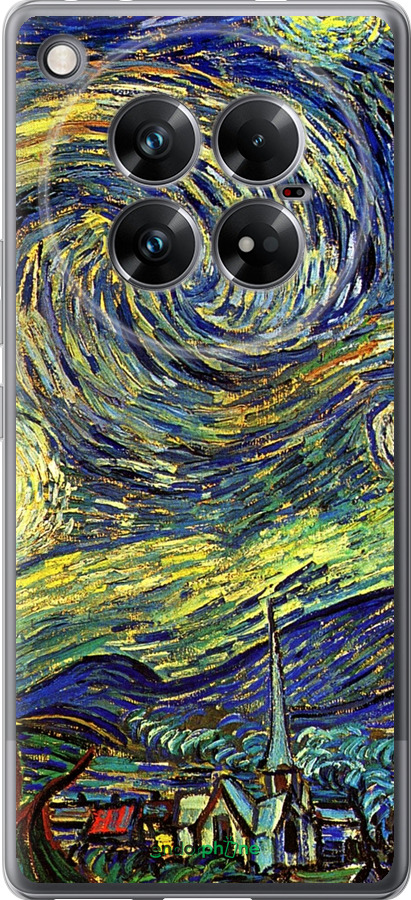 Силиконовый чехол Винсент Ван Гог. Звёздная ночь для Infinix Zero 40 5G - 163u-3822 изображение 