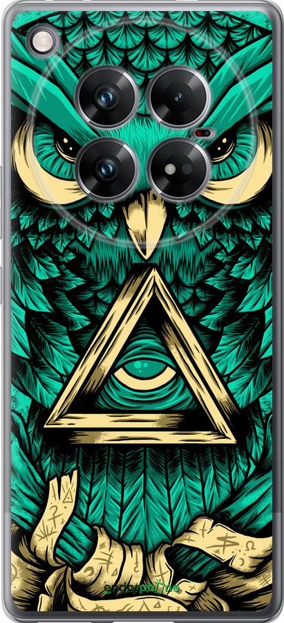 Силиконовый чехол Сова Арт-тату для Infinix Zero 40 5G - 3971u-3822 изображение 