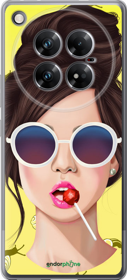 Силиконовый чехол Девушка с чупа-чупсом для Infinix Zero 40 5G - 3979u-3822 изображение 