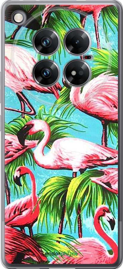Силиконовый чехол Tropical background для Infinix Zero 40 5G - 4016u-3822 изображение 