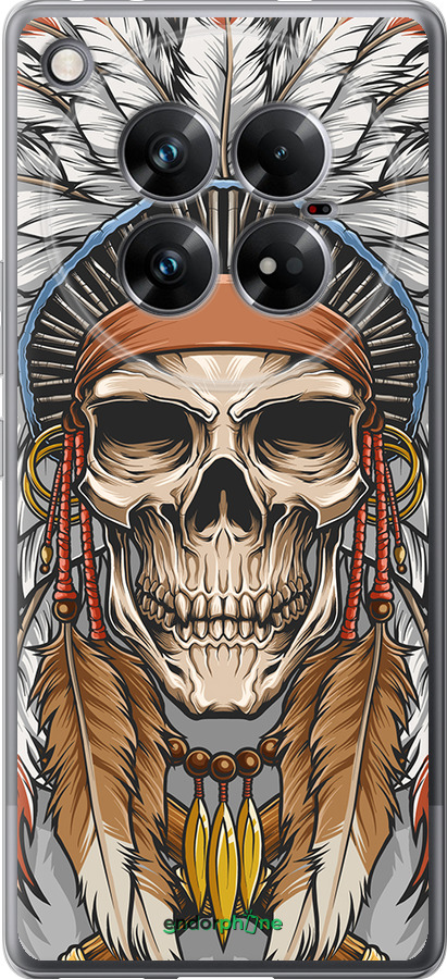 Силиконовый чехол Череп индейца для Infinix Zero 40 5G - 4032u-3822 изображение 