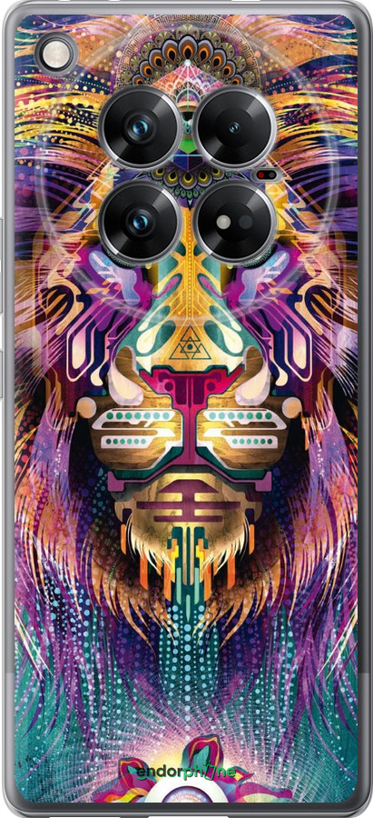 Силиконовый чехол Люминесцентный лев для Infinix Zero 40 5G - 4037u-3822 изображение 