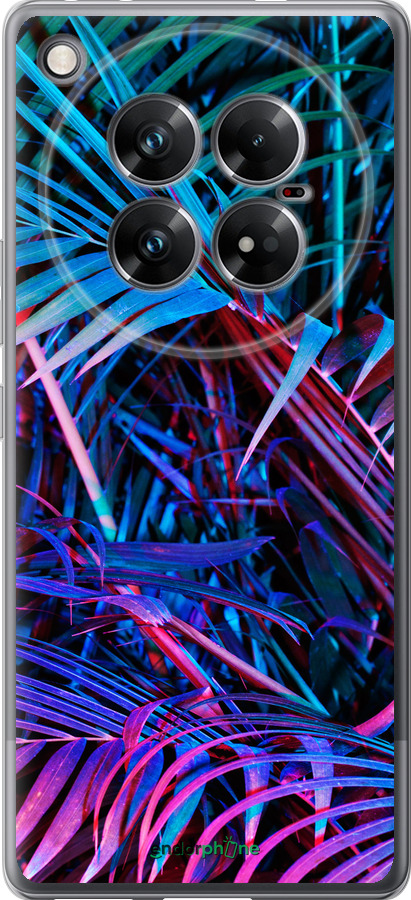 Силиконовый чехол Папоротник под ультрафиолетом для Infinix Zero 40 5G - 4069u-3822 изображение 