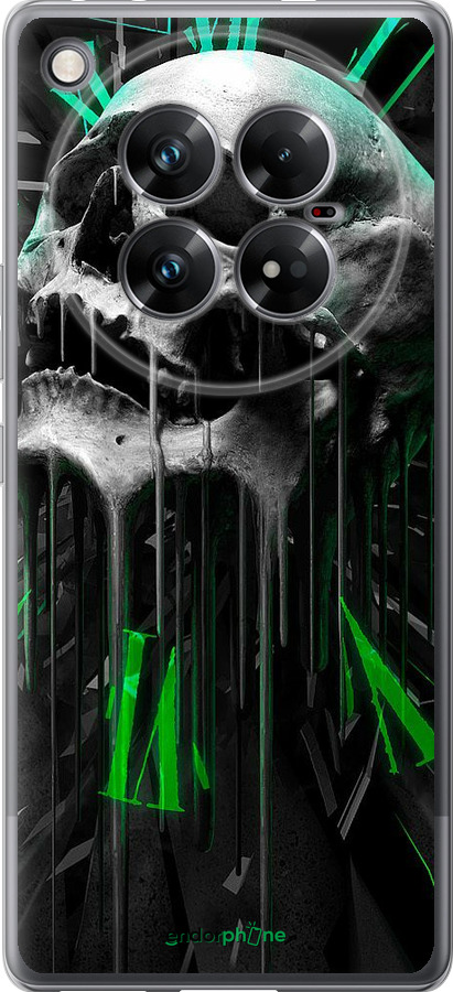 Силіконовий чехол Череп-годинник для Infinix Zero 40 5G - 4100u-3822 изображение 