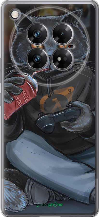 Силиконовый чехол gamer cat для Infinix Zero 40 5G - 4140u-3822 изображение 